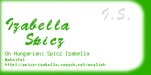 izabella spicz business card